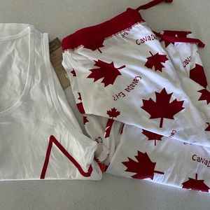 Canadian loungeware Yoga PJ set NWT, S&M